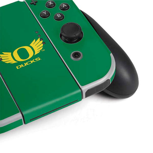 University of Oregon Ducks Green Nintendo Switch OLED (2021) Skin